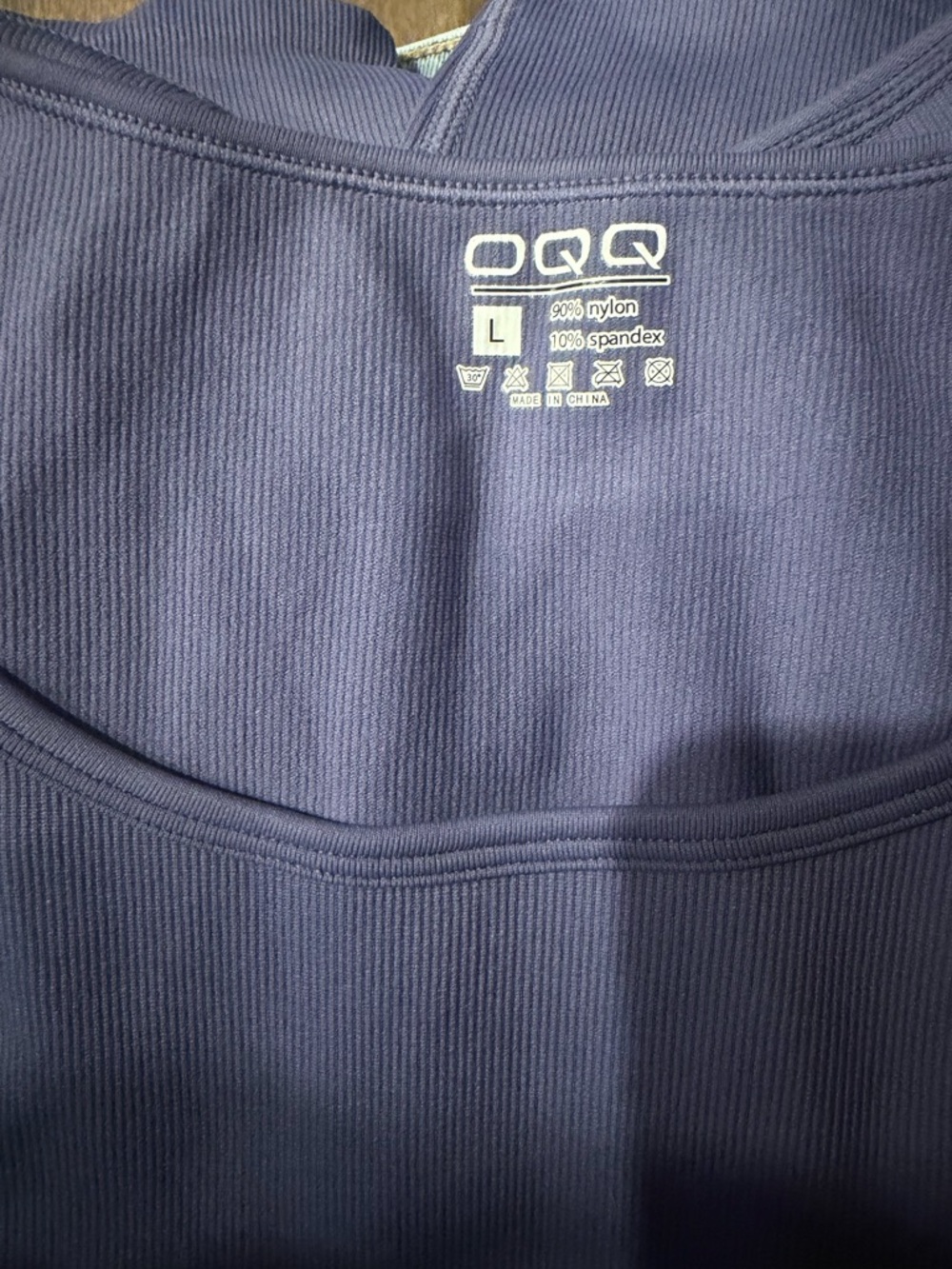 OQQ Lavender Flare Jumpsuit Sz L NWT Seamless Long Sleeve Yoga Pilates One Piece - Picture 3 of 3